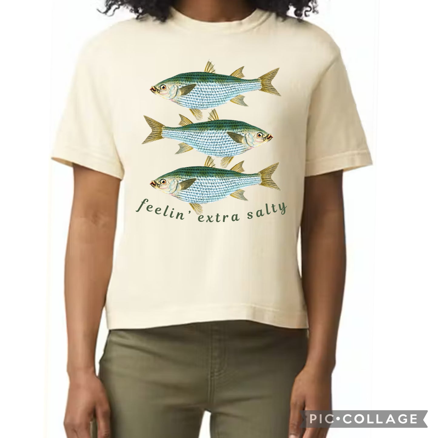 Shebaker- 2 fishy tees as pictured