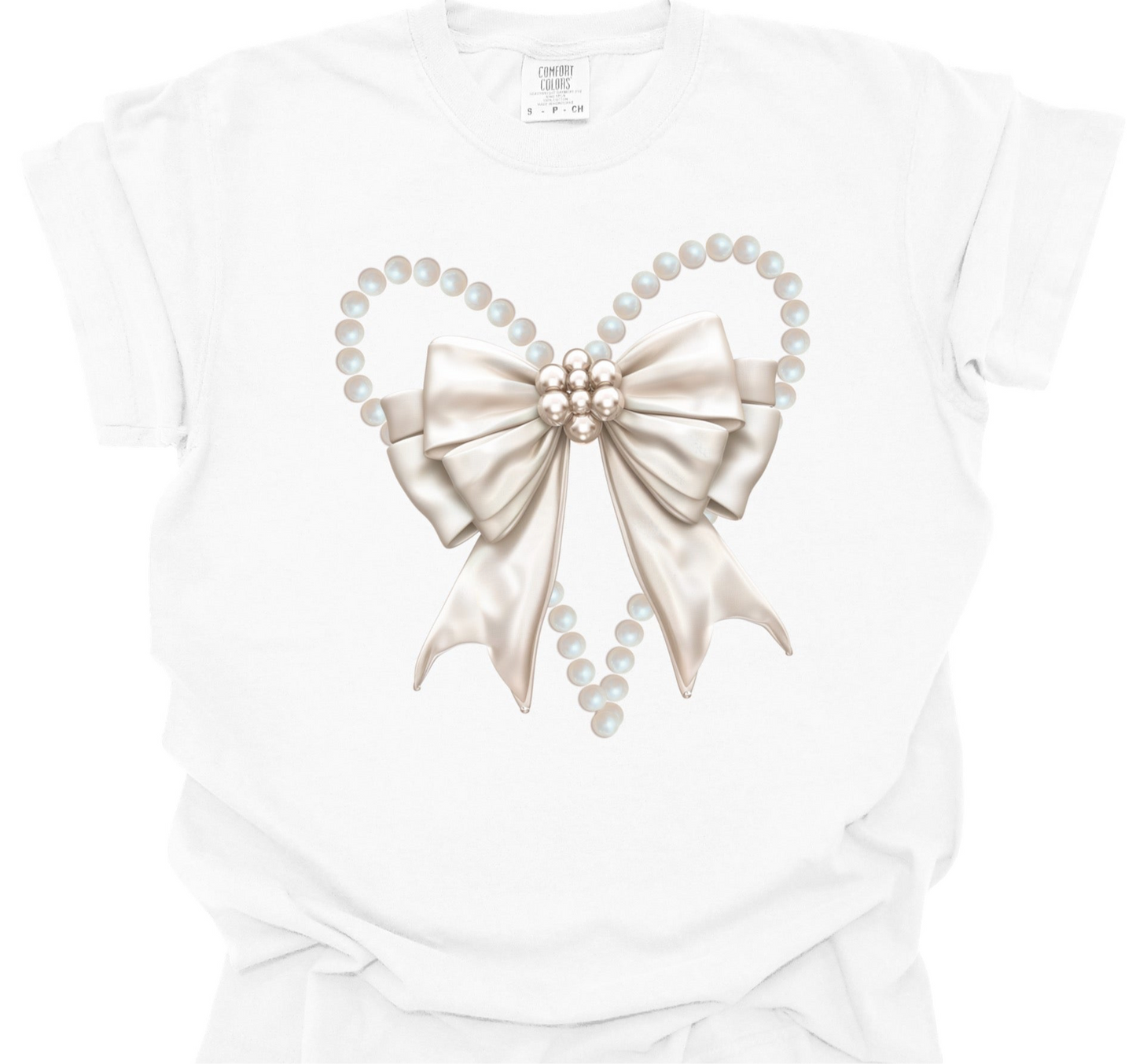 “Pearls & Bow” (white CC)