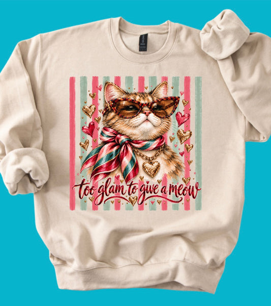 Glam Cat-sand sweatshirt, large