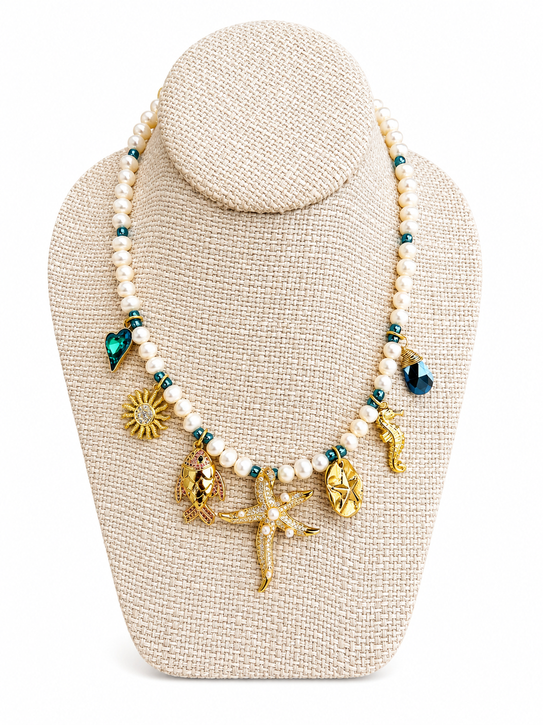 “The Starfish” Freshwater Pearl Charm Necklace