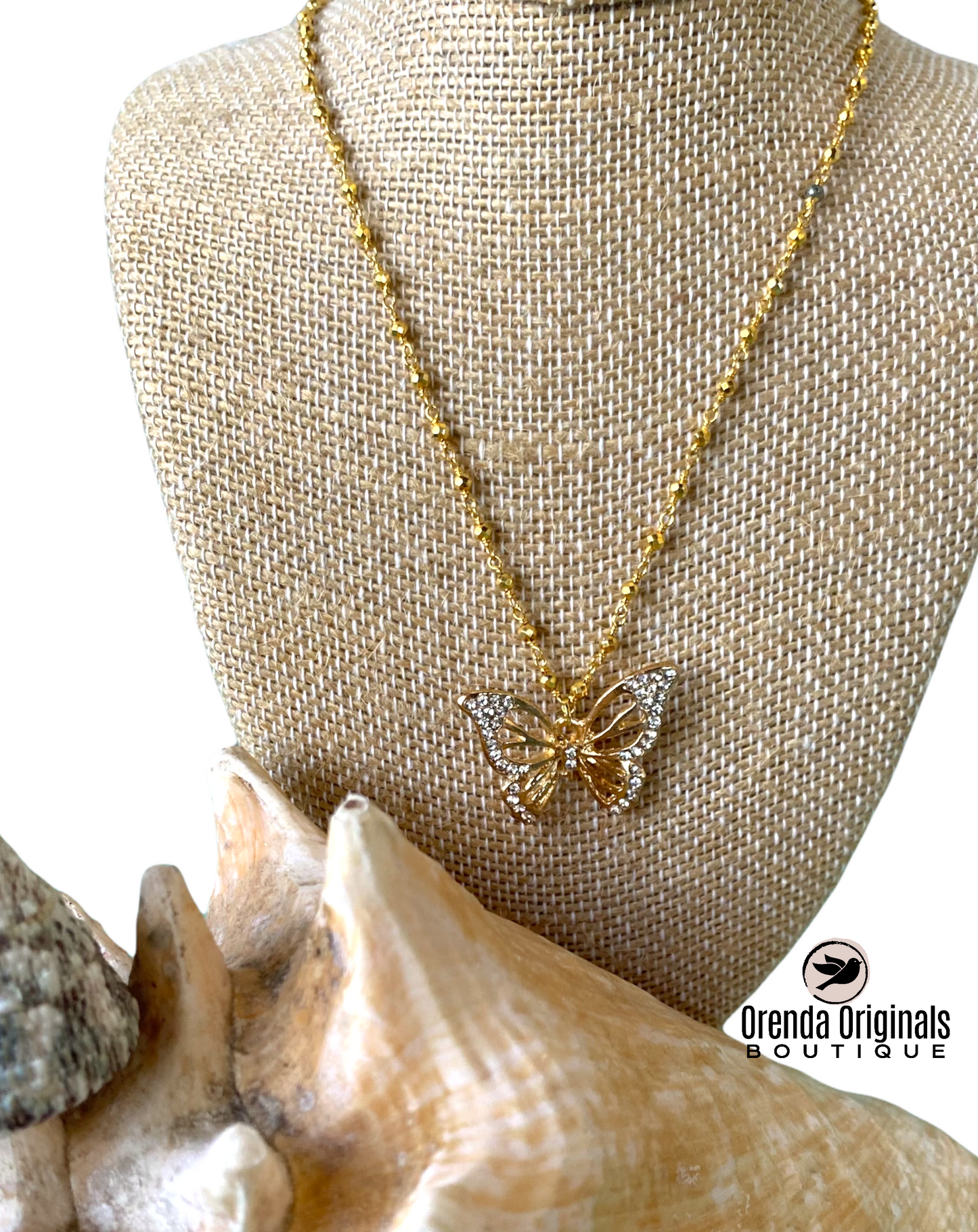 “Brenda” Butterfly Necklace