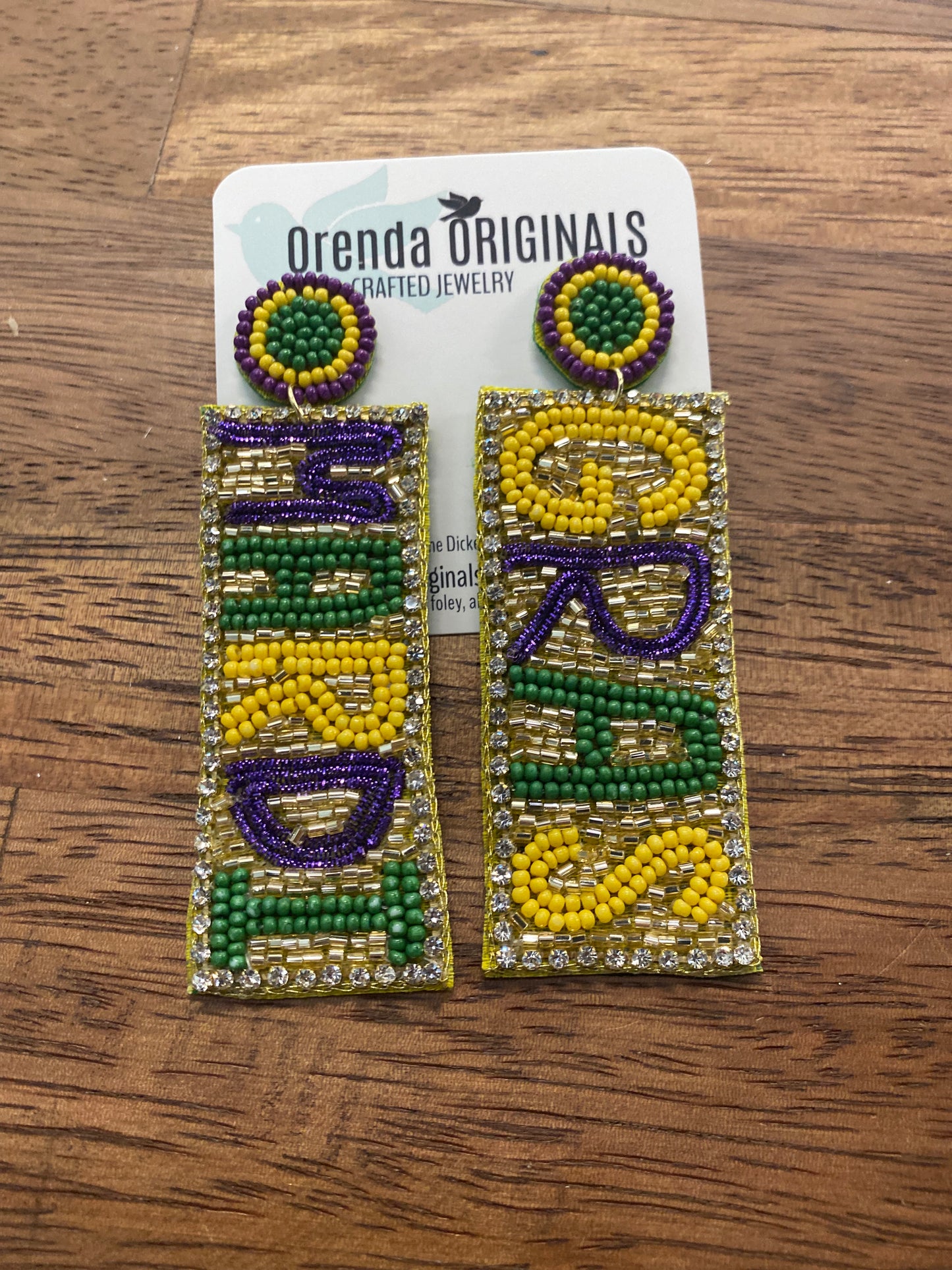 Mardi Gras Earrings