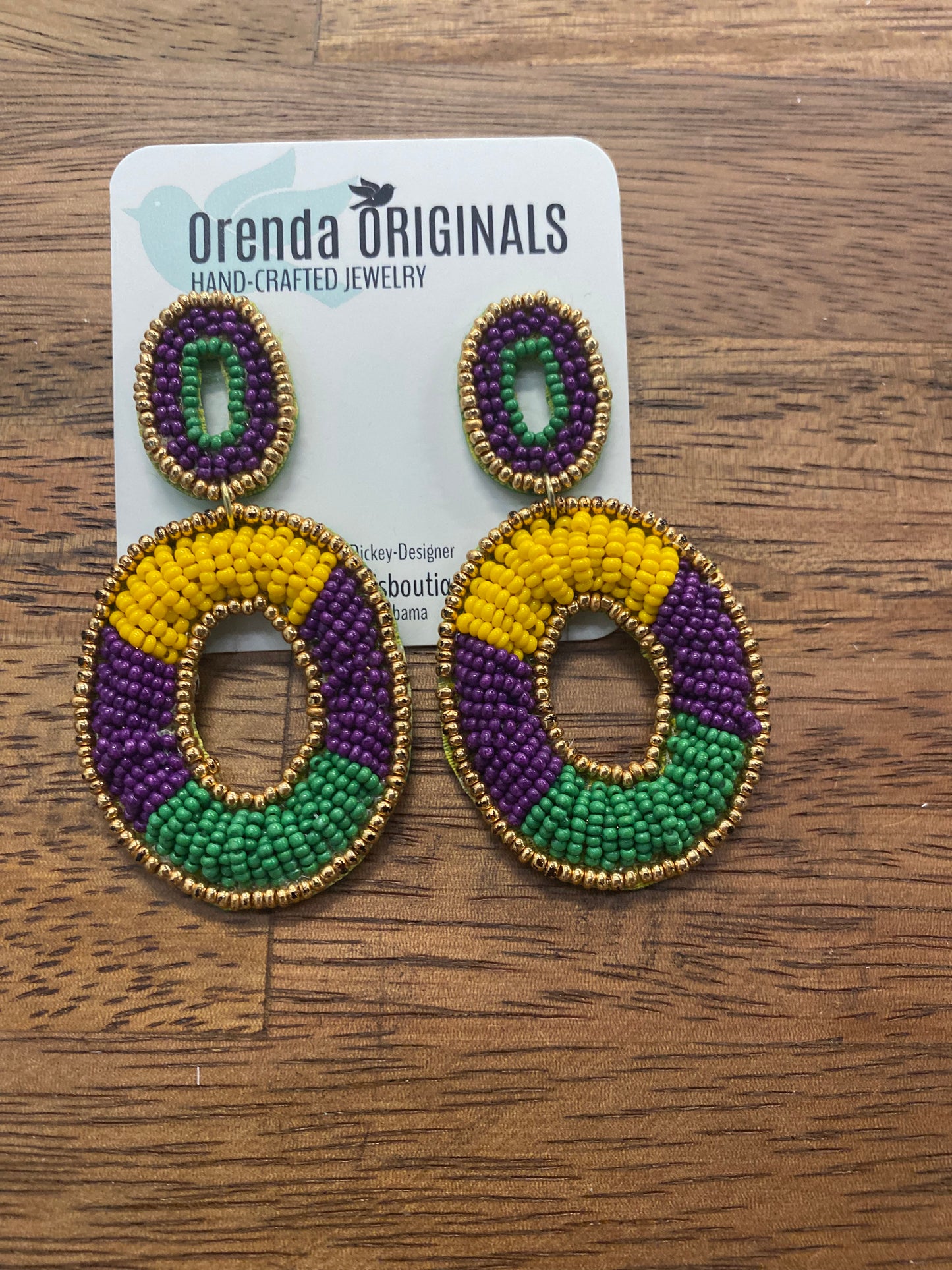 Mardi Gras Earrings