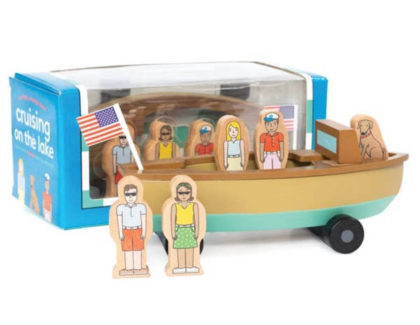 Wood Fam Boat Playset