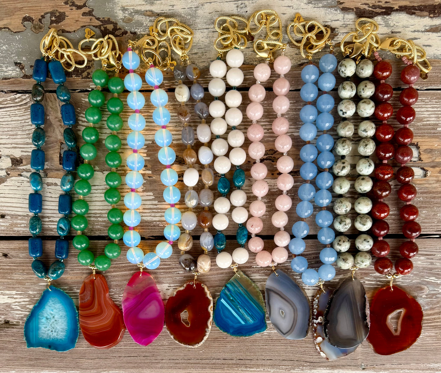“Say Something” Statement Agate Pendant Necklace