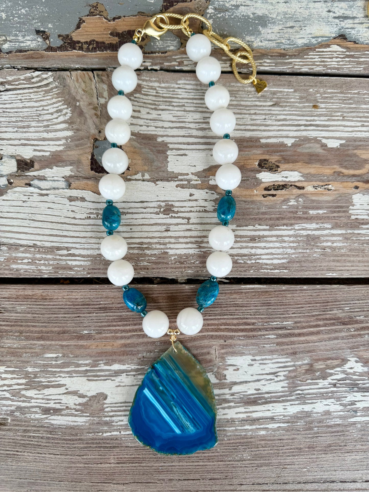 “Say Something” Statement Agate Pendant Necklace