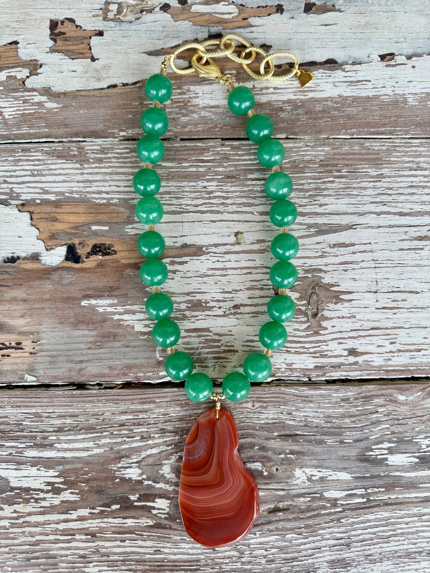 “Say Something” Statement Agate Pendant Necklace