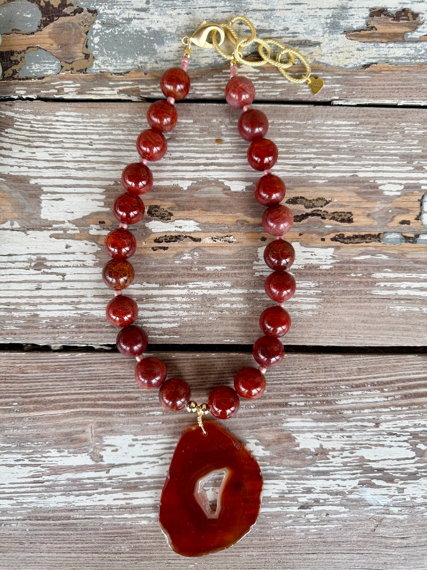 “Say Something” Statement Agate Pendant Necklace