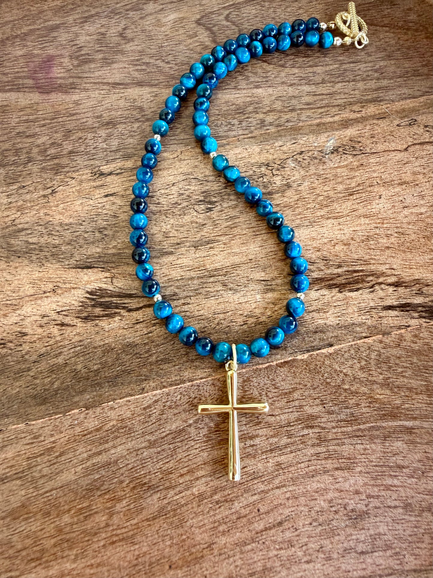 Tiger’s Eye Cross Necklace