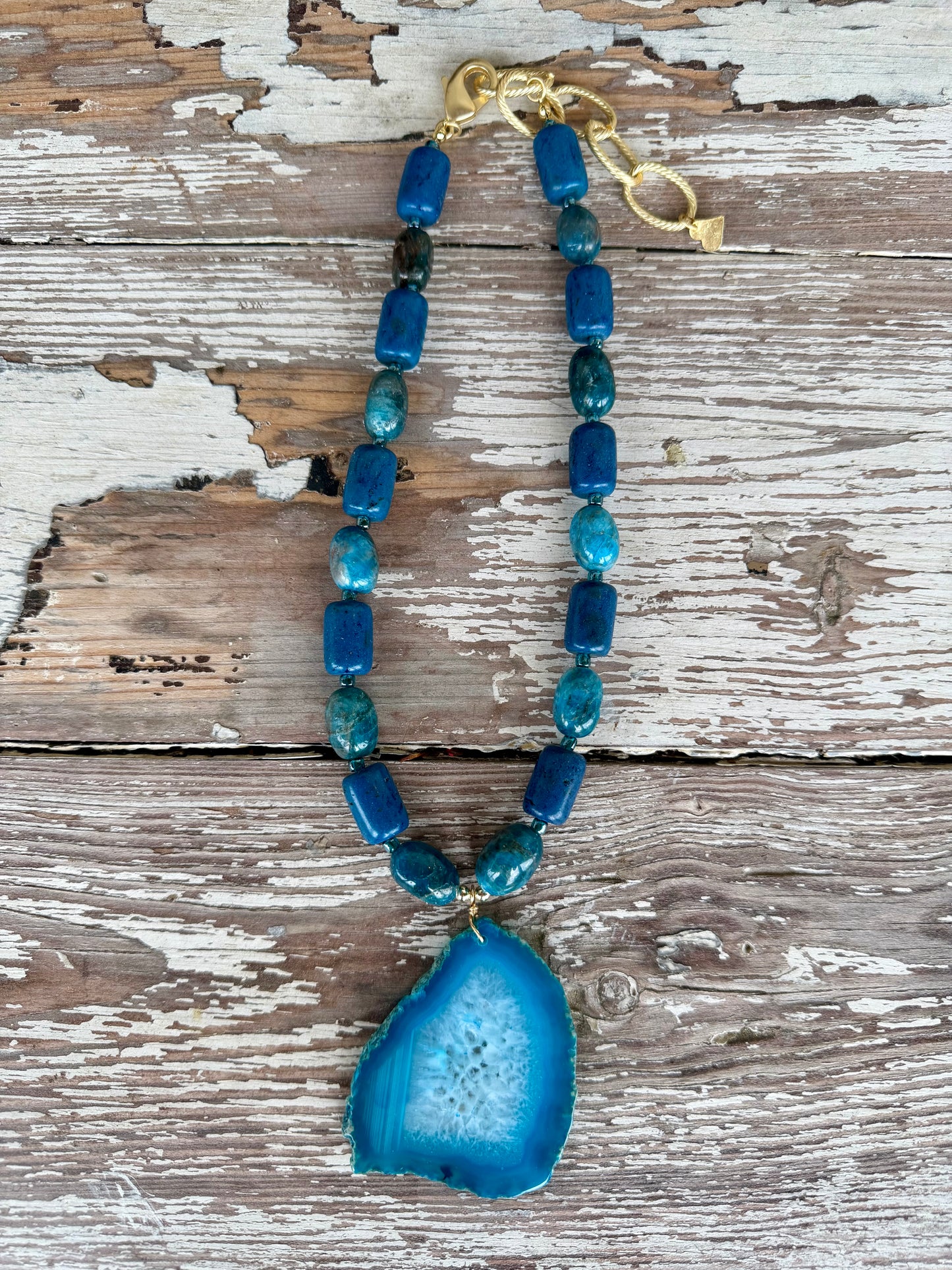 “Say Something” Statement Agate Pendant Necklace