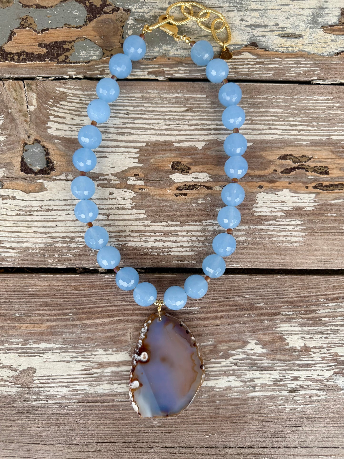 “Say Something” Statement Agate Pendant Necklace