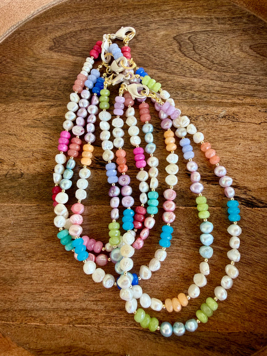 “Lollipop” Pearl & Jade Necklace