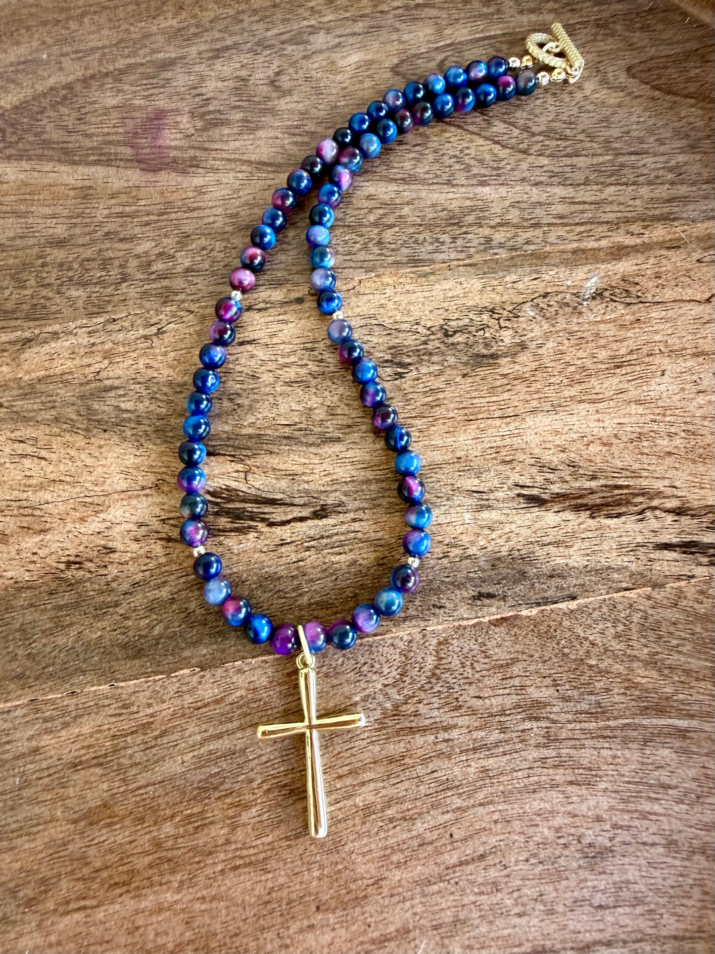 Tiger’s Eye Cross Necklace