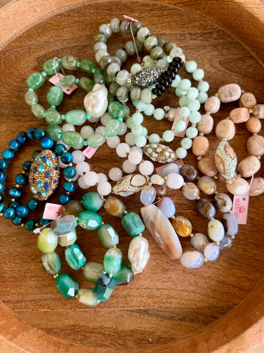 Gemstone Duo Bracelet Sets