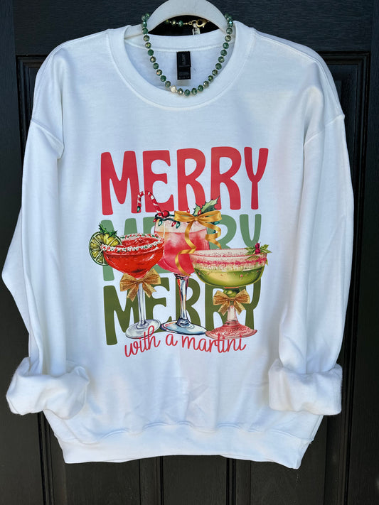 “Merry w/a Martini” Sweatshirt