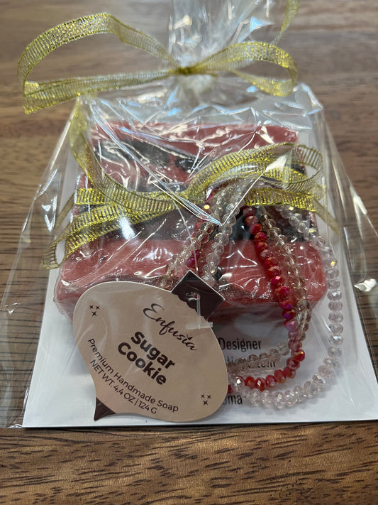 “Festive Soap & Bracelet Stack”