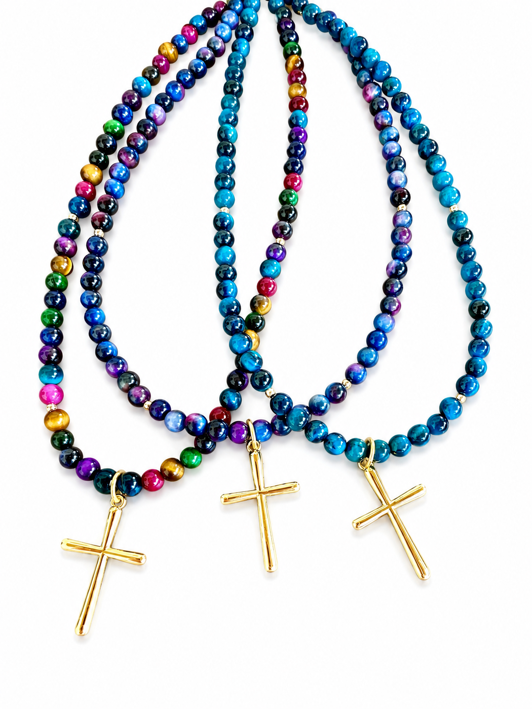 Tiger’s Eye Cross Necklace