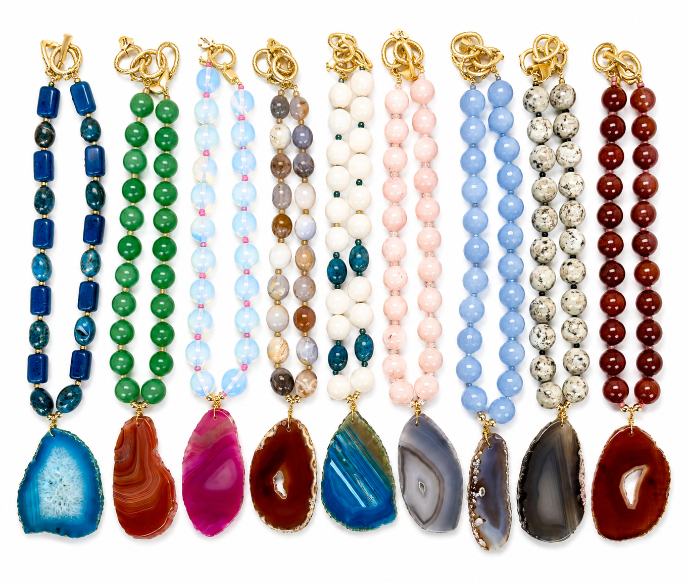 “Say Something” Statement Agate Pendant Necklace