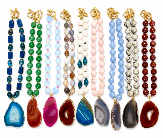 “Say Something” Statement Agate Pendant Necklace