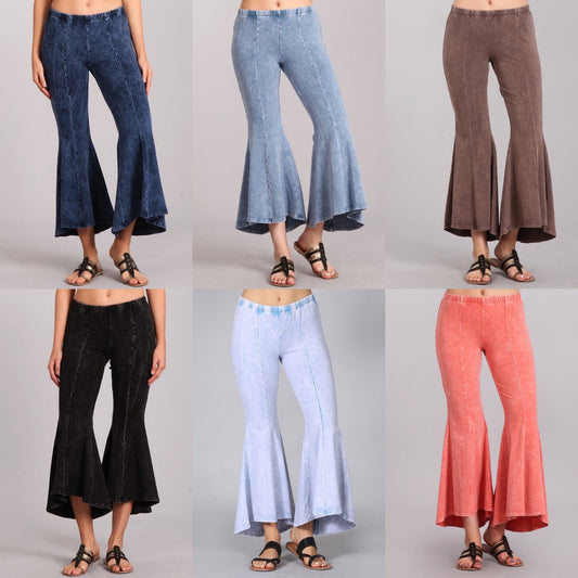 “Cassidy” Hi-Lo Crop-Bell-Flare Pants