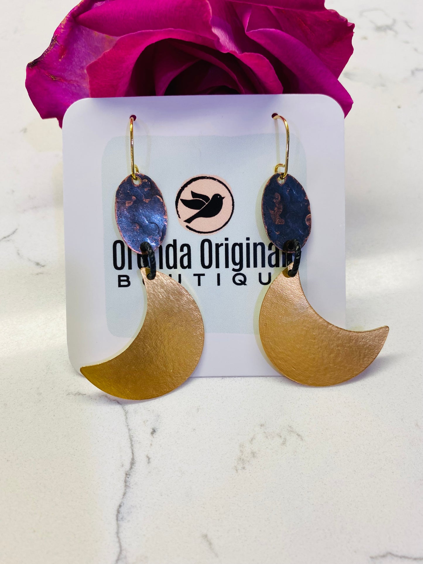 “Ella” Rustic Metal Earrings (many styles)