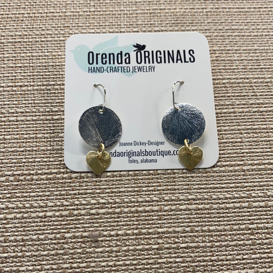 Heart Disc Earrings