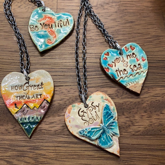 Ceramic Heart Necklace