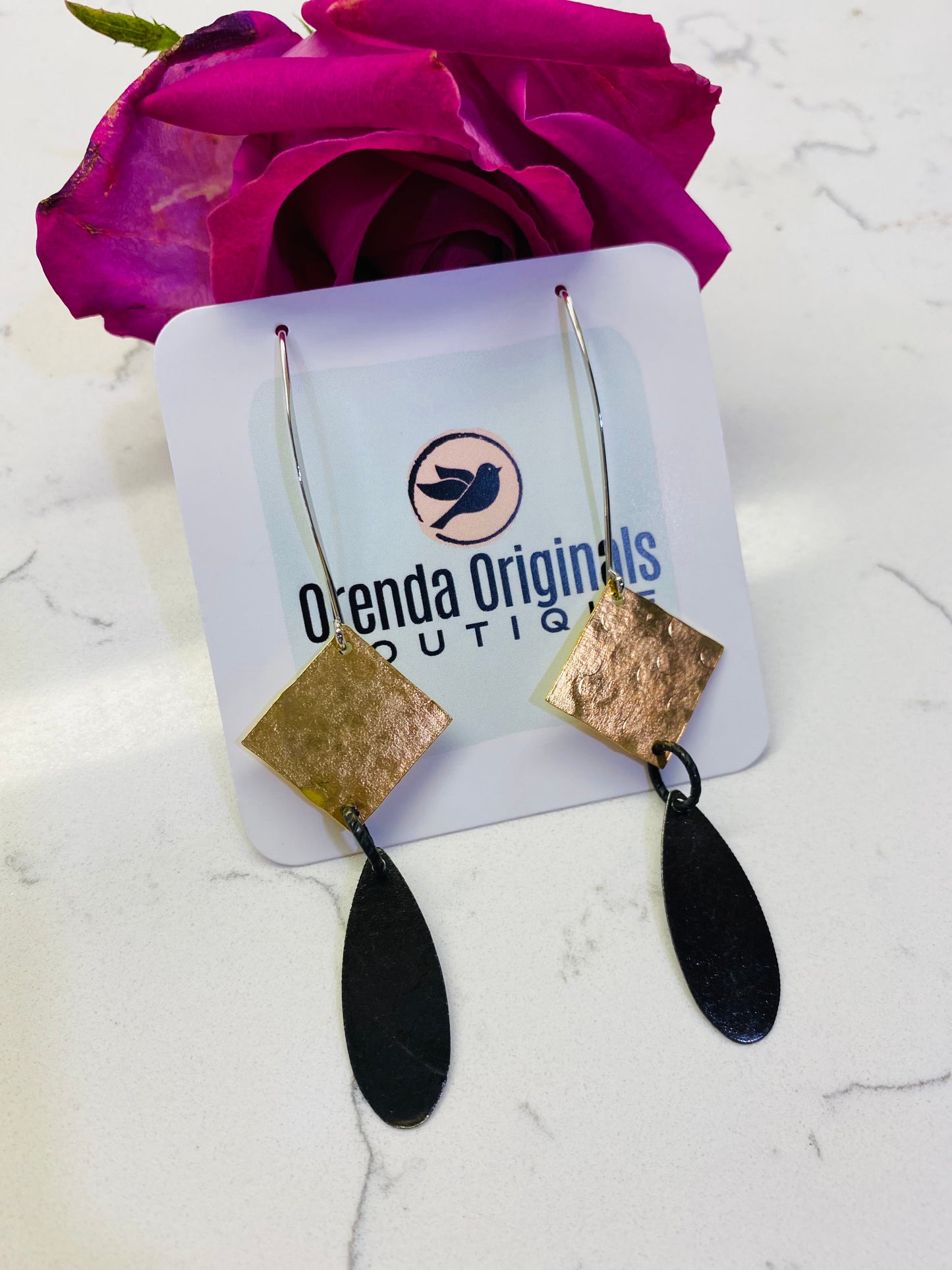 “Ella” Rustic Metal Earrings (many styles)