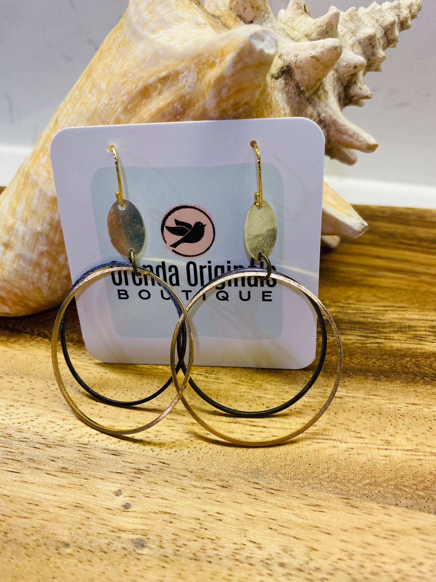 “Ella” Rustic Metal Earrings (many styles)